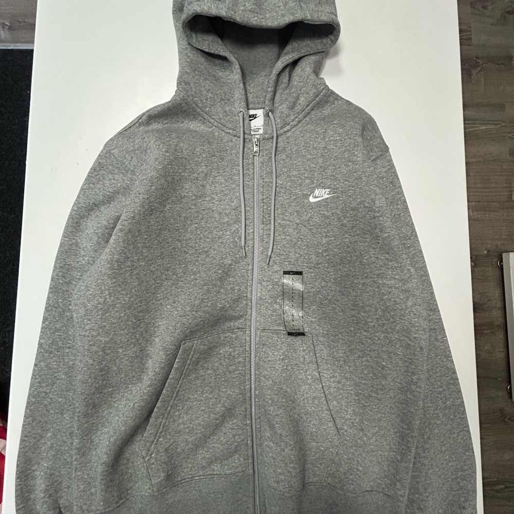 Nike Heather Gray Full-Zip Hoodie